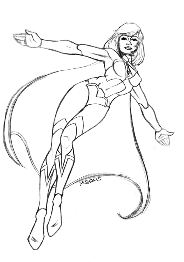Coloring page: Supergirl (Superheroes) #83940 - Free Printable Coloring Pages