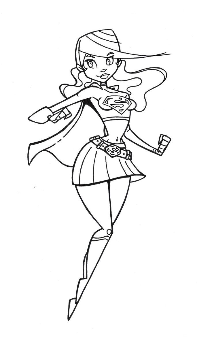 Drawings Supergirl (Superheroes) – Printable coloring pages