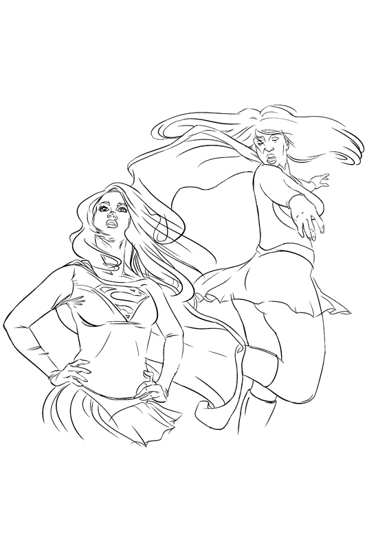 Coloring page: Supergirl (Superheroes) #83951 - Free Printable Coloring Pages