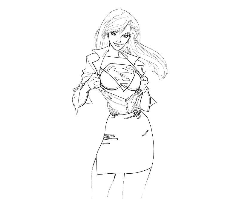 Coloring page: Supergirl (Superheroes) #83954 - Free Printable Coloring Pages