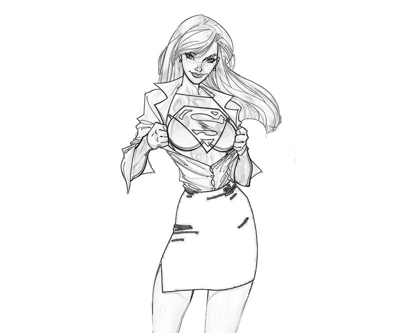 Coloring page: Supergirl (Superheroes) #83955 - Free Printable Coloring Pages