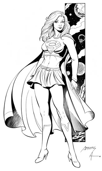 Drawing Supergirl #83961 (Superheroes) – Printable coloring pages