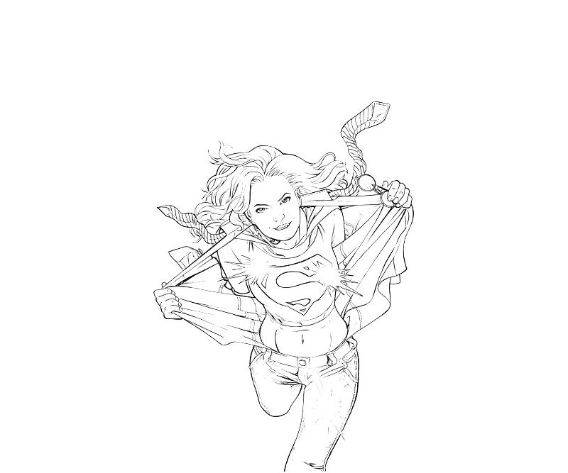 Coloring page: Supergirl (Superheroes) #83963 - Free Printable Coloring Pages