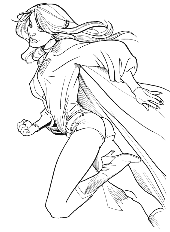 Coloring page: Supergirl (Superheroes) #84053 - Free Printable Coloring Pages