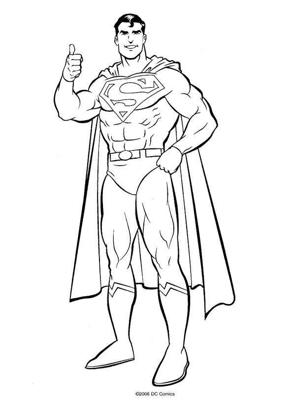 Superman Colouring Pages  