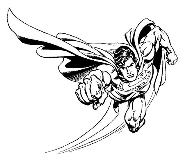 Coloring page: Superman (Superheroes) #83626 - Free Printable Coloring Pages