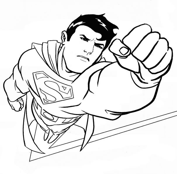 Drawing Superman #83646 (Superheroes) – Printable coloring pages