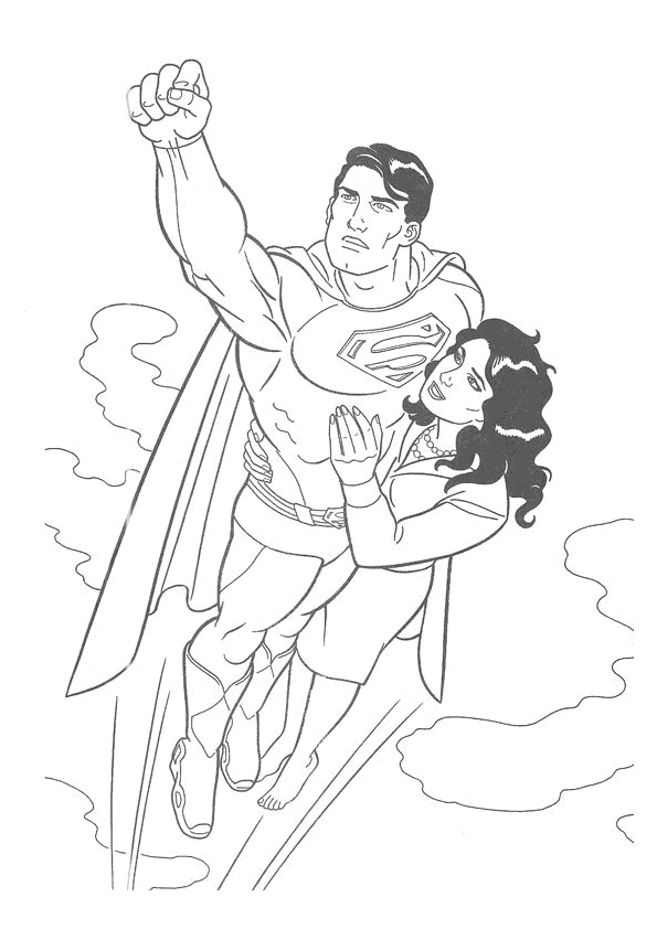 Coloring page: Superman (Superheroes) #83665 - Free Printable Coloring Pages