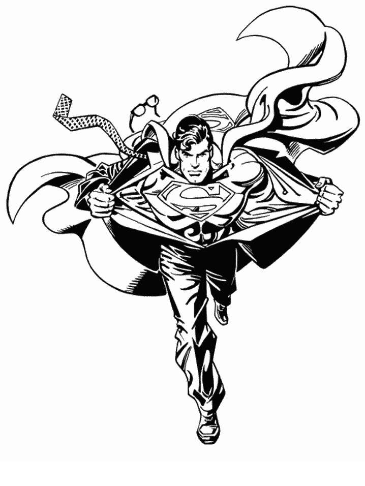 Coloring page: Superman (Superheroes) #83726 - Free Printable Coloring Pages