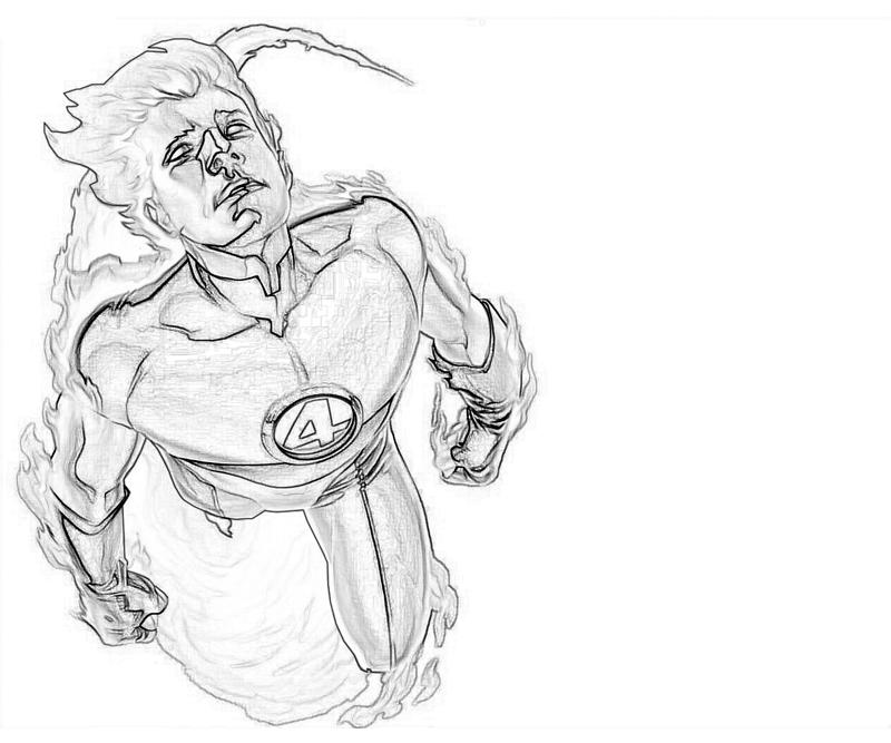 drawings-the-human-torch-superheroes-printable-coloring-pages