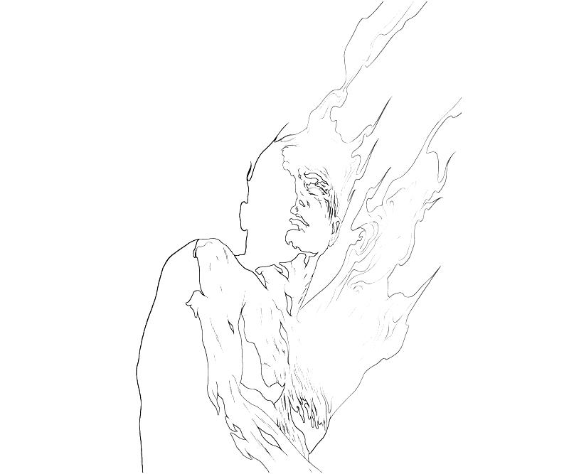 Coloring page: The Human Torch (Superheroes) #81634 - Free Printable Coloring Pages