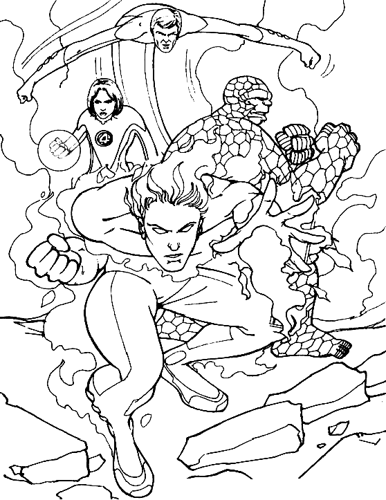Coloring page: The Human Torch (Superheroes) #81648 - Free Printable Coloring Pages