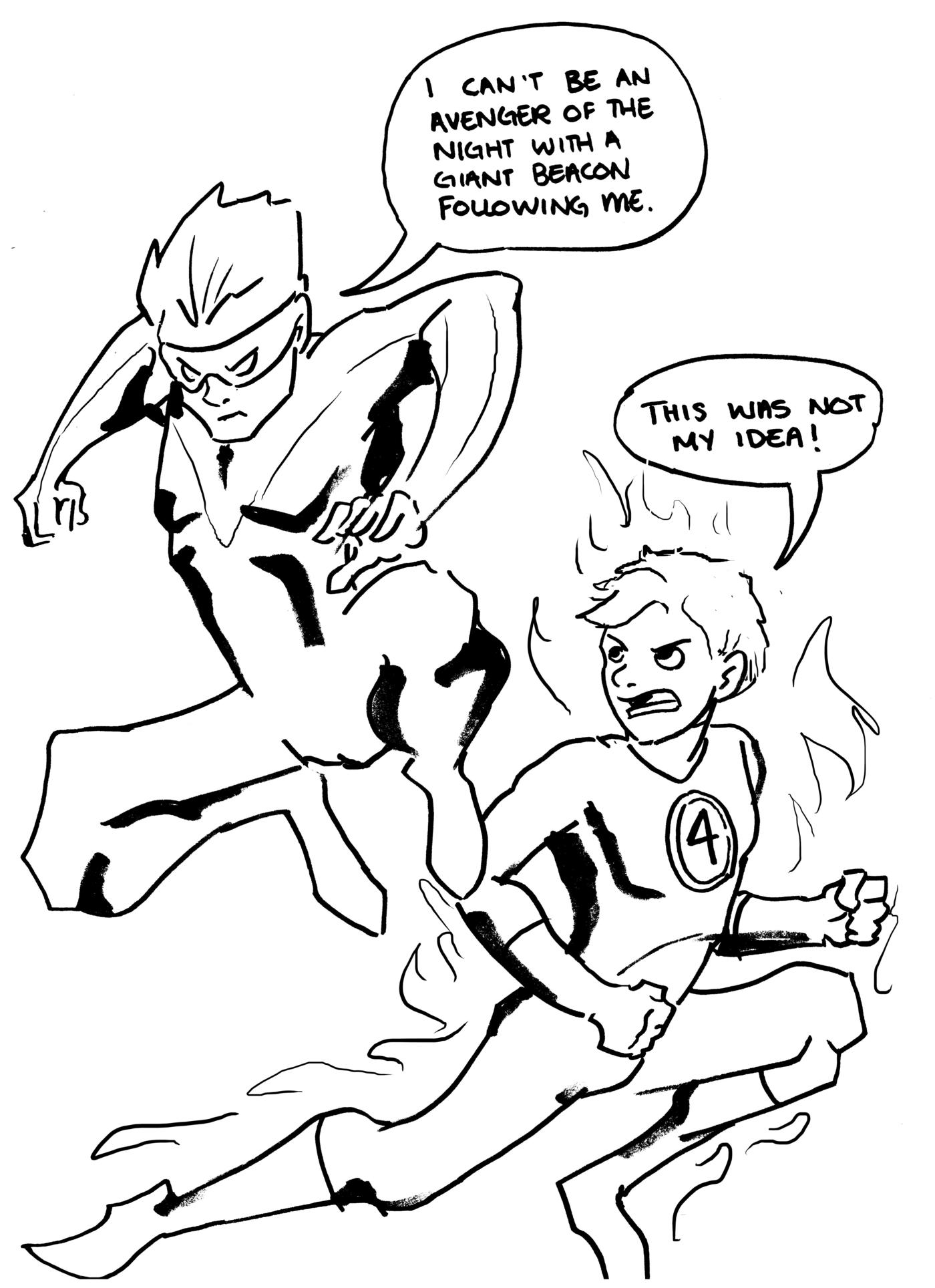 Coloring page: The Human Torch (Superheroes) #81669 - Free Printable Coloring Pages