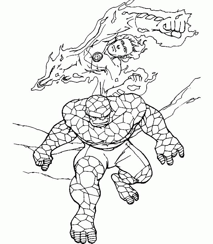 Coloring page: The Thing (Superheroes) #81969 - Free Printable Coloring Pages