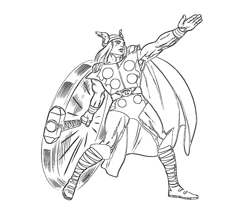Coloring page: Thor (Superheroes) #75756 - Free Printable Coloring Pages