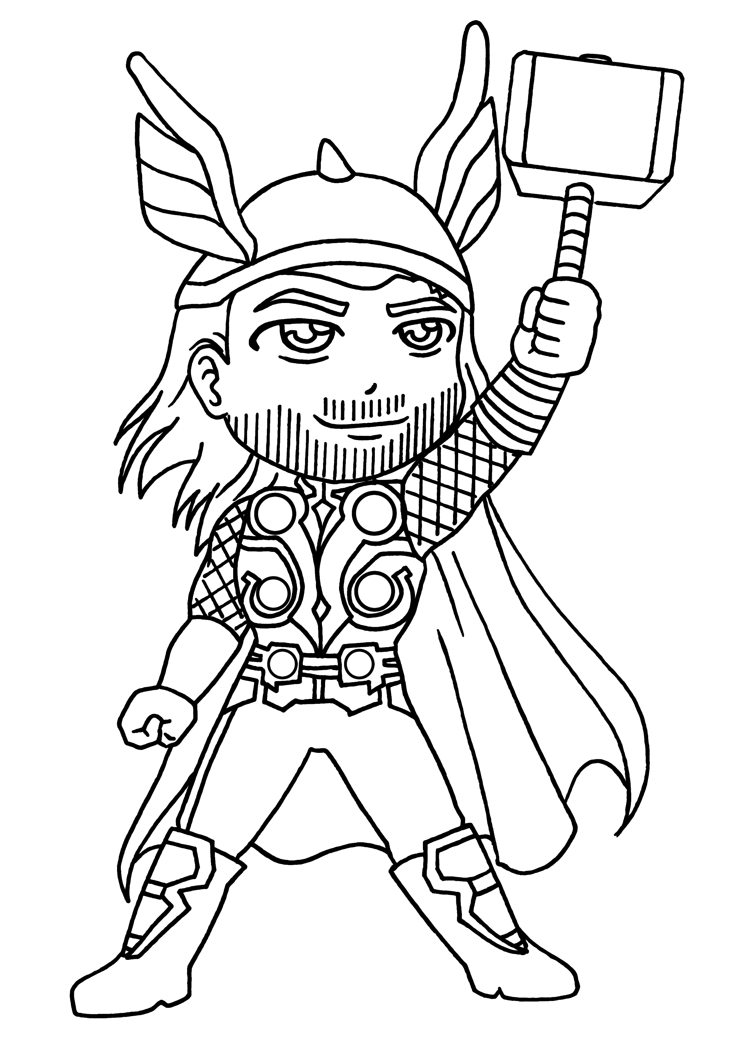 Coloring page: Thor (Superheroes) #75757 - Free Printable Coloring Pages