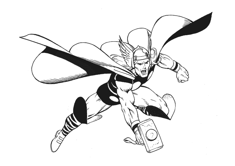 Coloring page: Thor (Superheroes) #75758 - Free Printable Coloring Pages