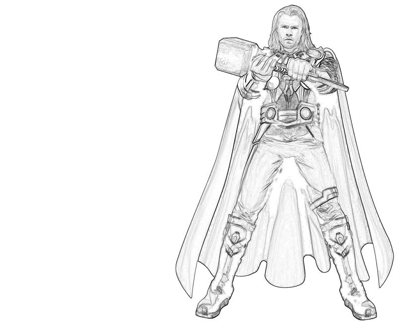 Coloring page: Thor (Superheroes) #75759 - Free Printable Coloring Pages