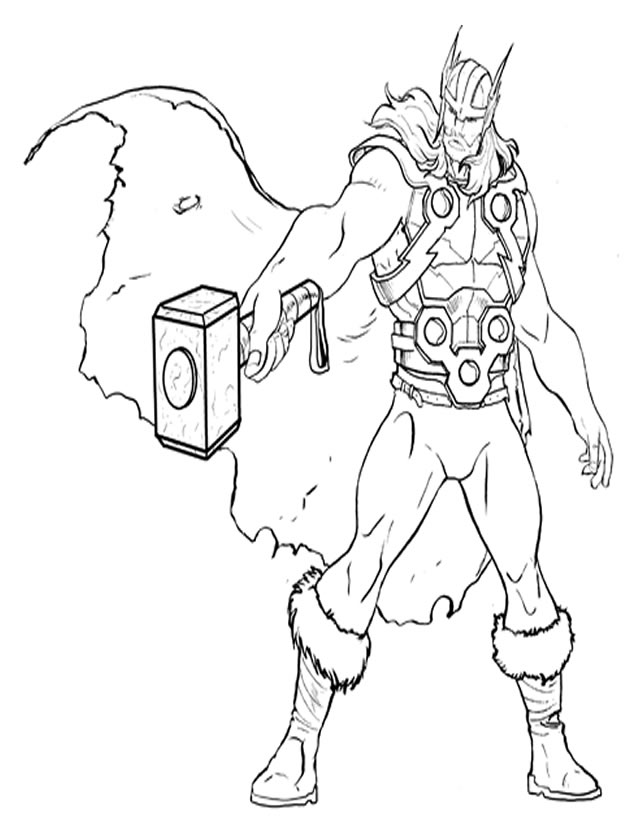 Coloring page: Thor (Superheroes) #75761 - Free Printable Coloring Pages