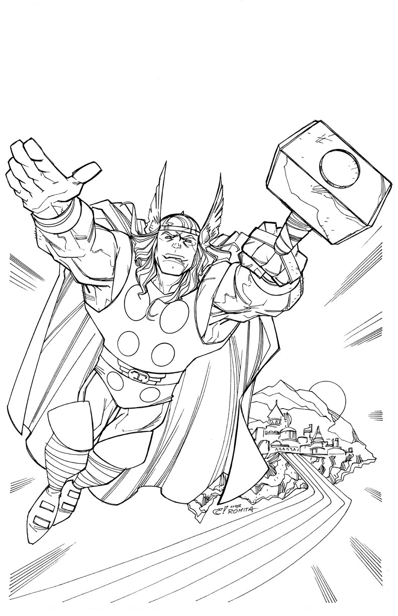Coloring page: Thor (Superheroes) #75763 - Free Printable Coloring Pages