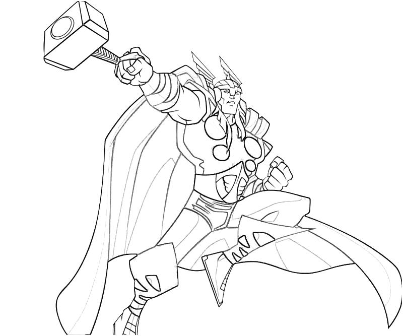 Coloring page: Thor (Superheroes) #75764 - Free Printable Coloring Pages