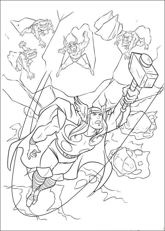 Coloring page: Thor (Superheroes) #75770 - Free Printable Coloring Pages