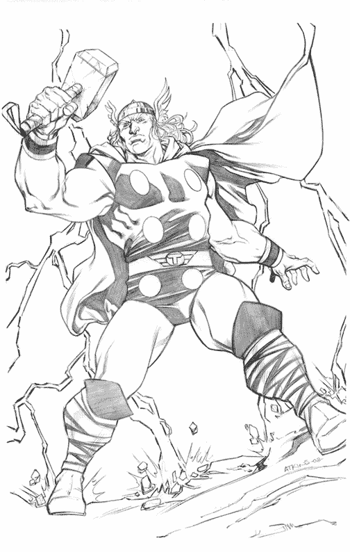 Coloring page: Thor (Superheroes) #75783 - Free Printable Coloring Pages