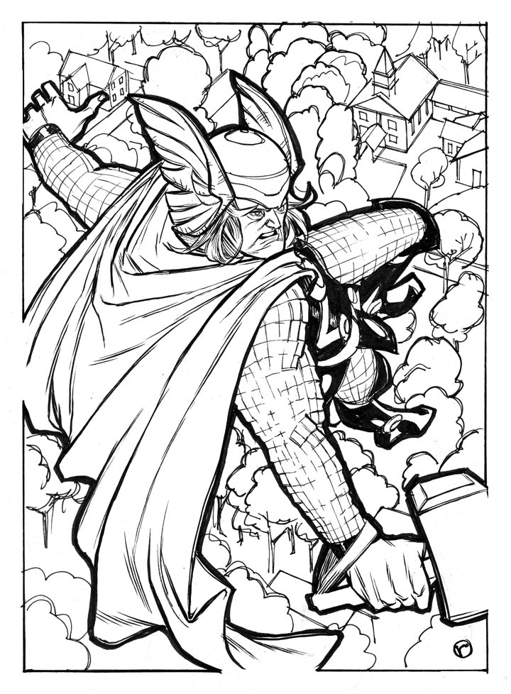 Drawing Thor #75788 (Superheroes) – Printable coloring pages