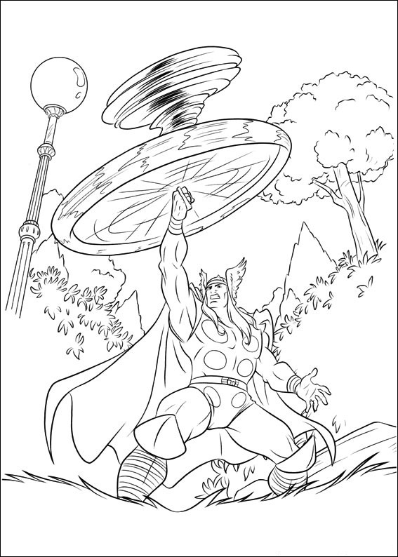 Coloring page: Thor (Superheroes) #75791 - Free Printable Coloring Pages