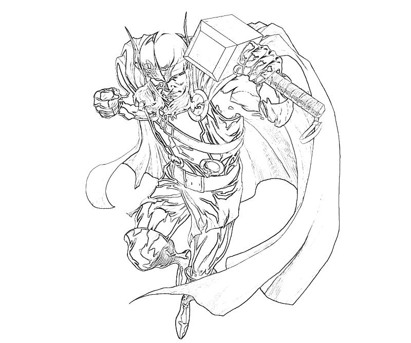 Coloring page: Thor (Superheroes) #75800 - Free Printable Coloring Pages