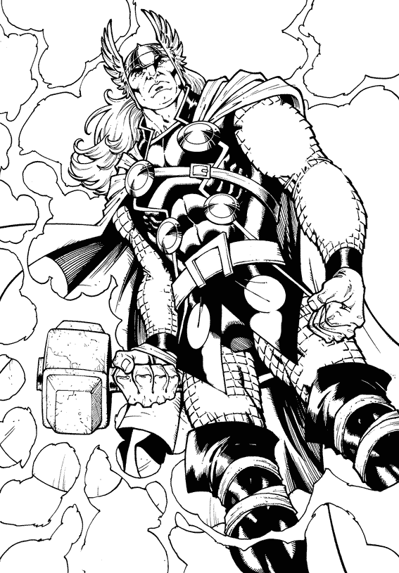 Coloring page Thor #75807 (Superheroes) Printable Coloring Pages