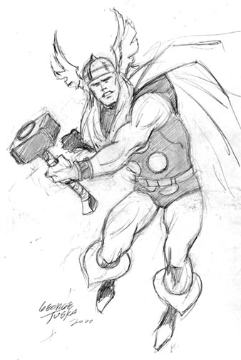Coloring page: Thor (Superheroes) #75810 - Free Printable Coloring Pages
