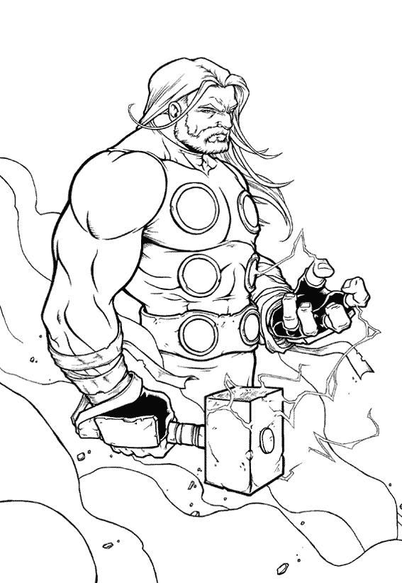 Coloring page: Thor (Superheroes) #75815 - Free Printable Coloring Pages