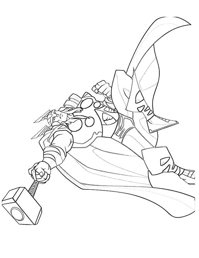 Coloring page: Thor (Superheroes) #75835 - Free Printable Coloring Pages