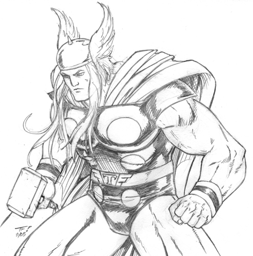 Coloring page: Thor (Superheroes) #75839 - Free Printable Coloring Pages