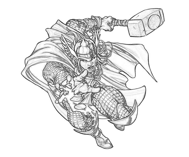 Coloring page: Thor (Superheroes) #75844 - Free Printable Coloring Pages