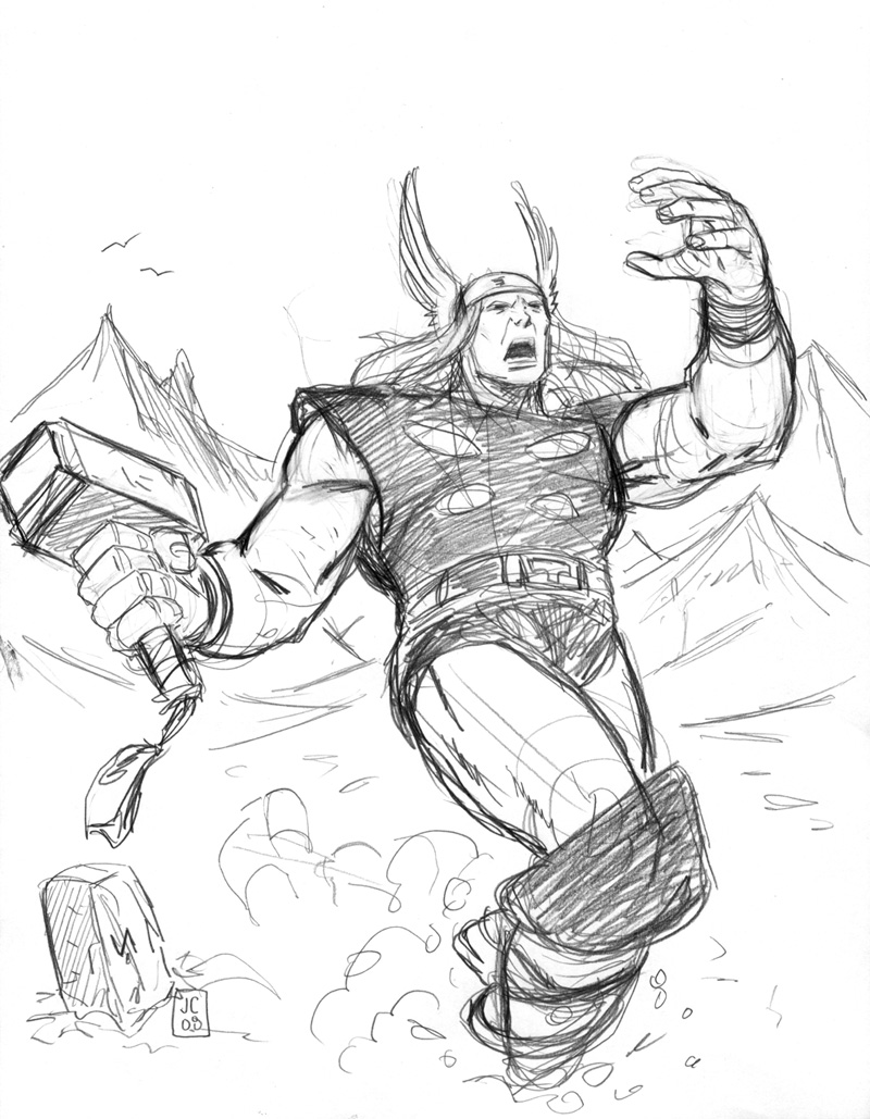 Coloring page: Thor (Superheroes) #75846 - Free Printable Coloring Pages