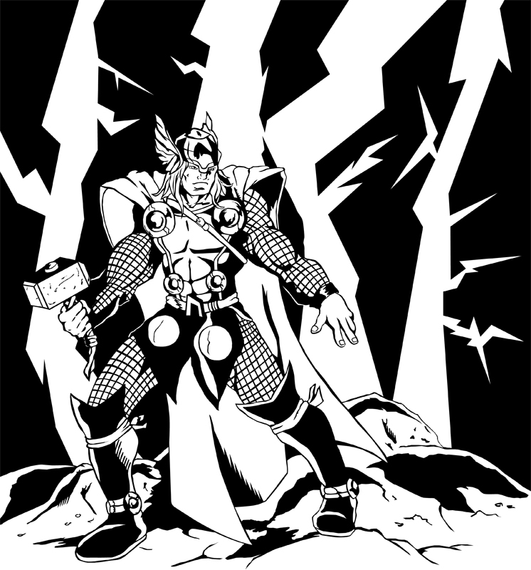 Coloring page: Thor (Superheroes) #75848 - Free Printable Coloring Pages