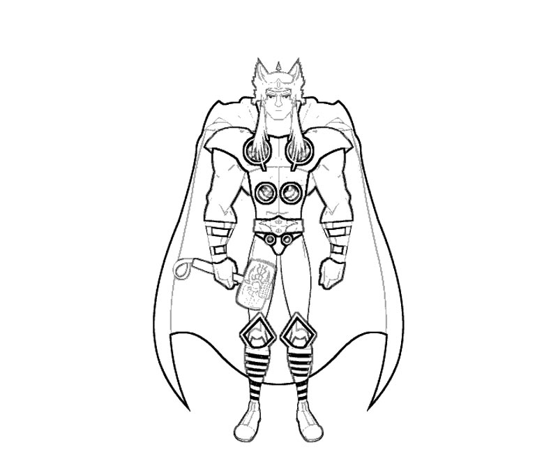 Coloring page: Thor (Superheroes) #75851 - Free Printable Coloring Pages