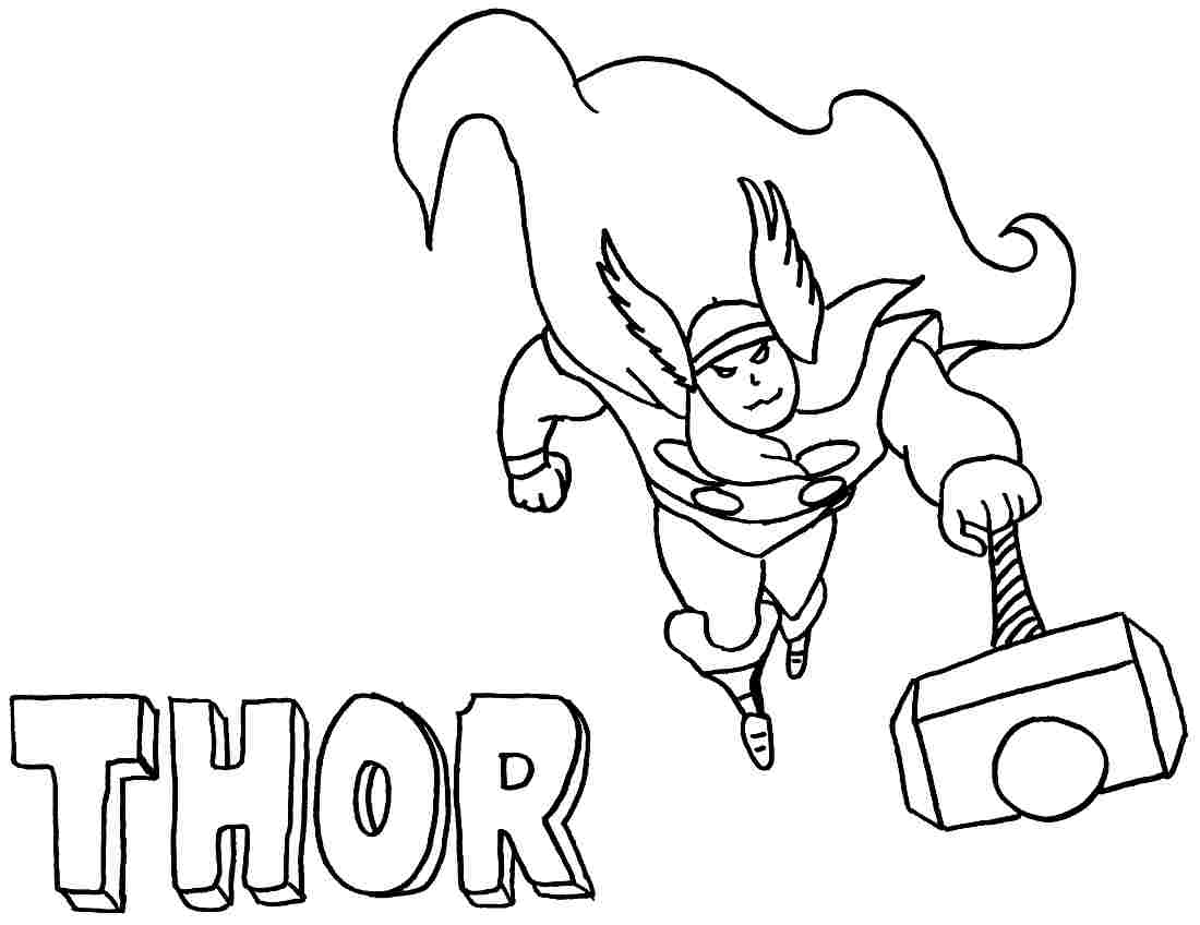 Coloring page: Thor (Superheroes) #75853 - Free Printable Coloring Pages