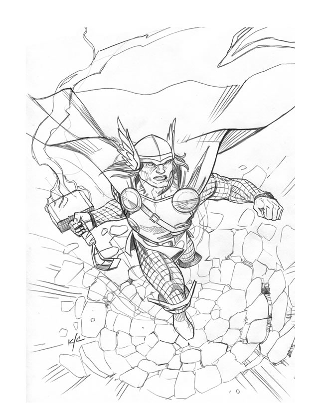 Coloring page: Thor (Superheroes) #75855 - Free Printable Coloring Pages