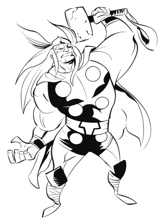 Coloring page: Thor (Superheroes) #75861 - Free Printable Coloring Pages