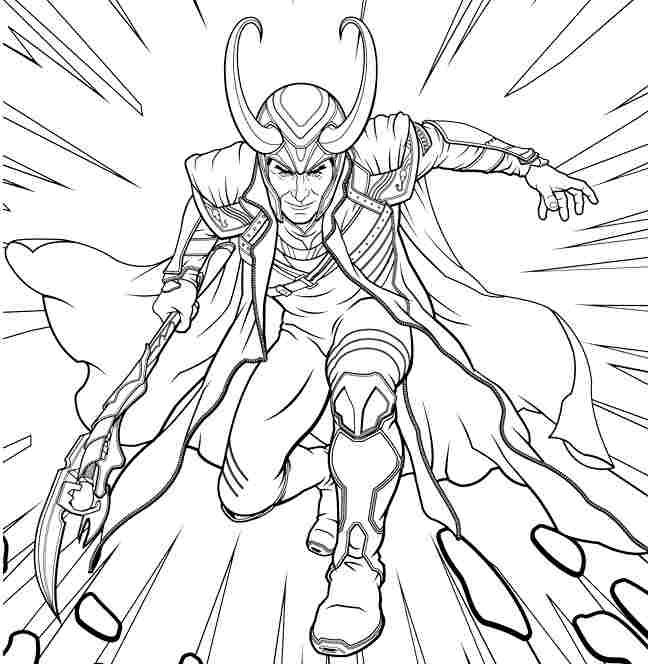 Coloring page: Thor (Superheroes) #75865 - Free Printable Coloring Pages