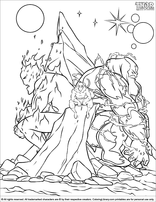 Coloring page: Thor (Superheroes) #75880 - Free Printable Coloring Pages