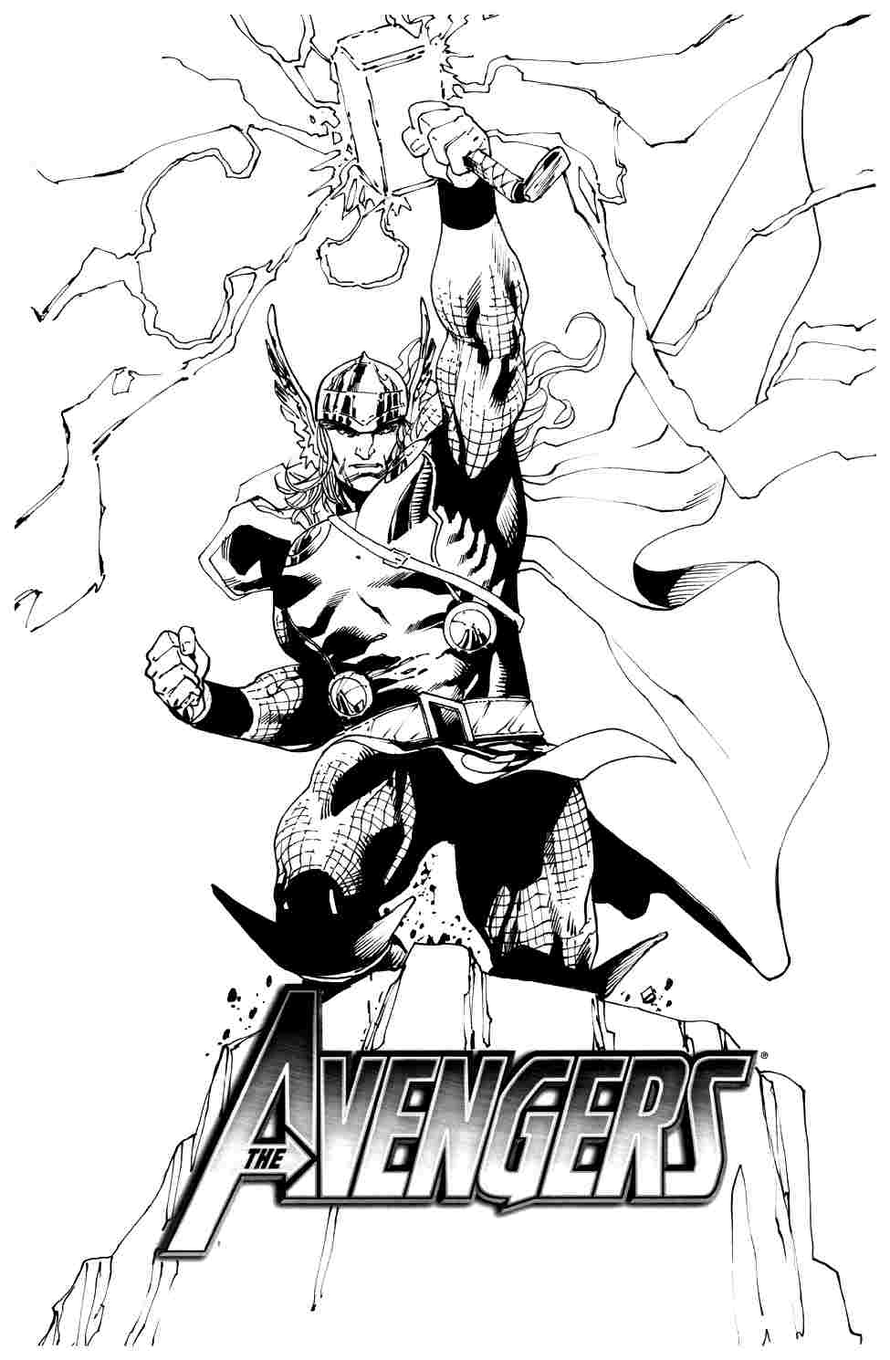 Coloring page: Thor (Superheroes) #75883 - Free Printable Coloring Pages