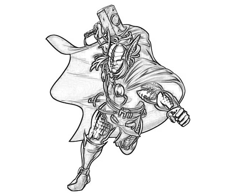 Coloring page: Thor (Superheroes) #75904 - Free Printable Coloring Pages