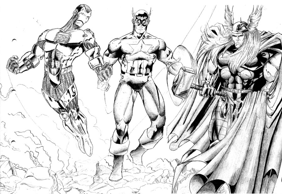 Coloring page: Thor (Superheroes) #75909 - Free Printable Coloring Pages