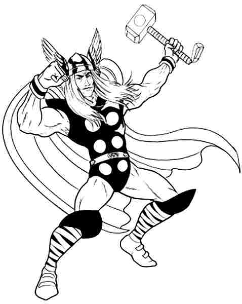 Coloring page: Thor (Superheroes) #75917 - Free Printable Coloring Pages