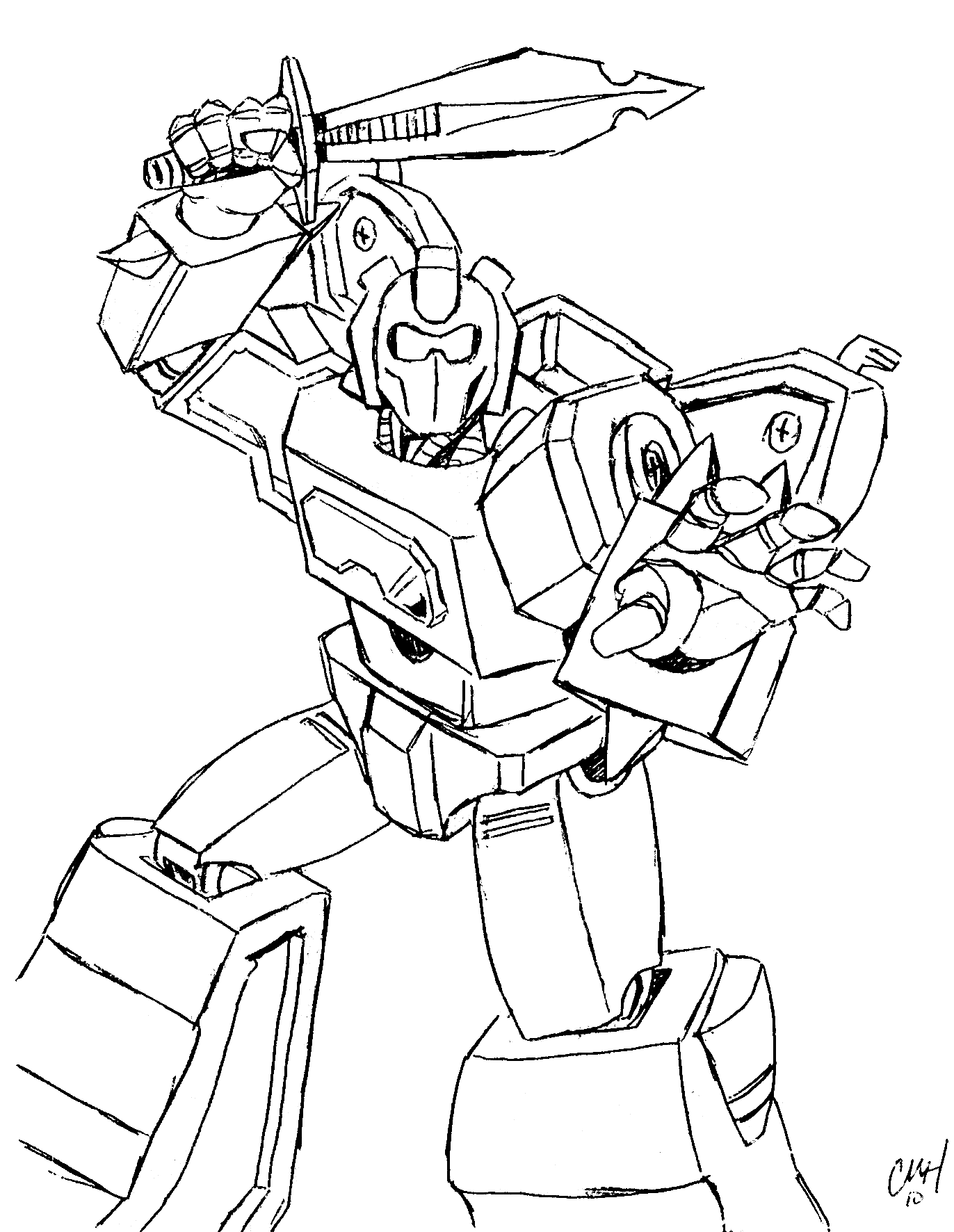 Coloring page: Transformers (Superheroes) #75086 - Free Printable Coloring Pages