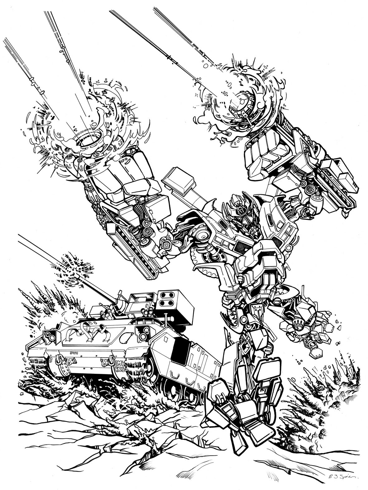 Coloring page: Transformers (Superheroes) #75287 - Free Printable Coloring Pages